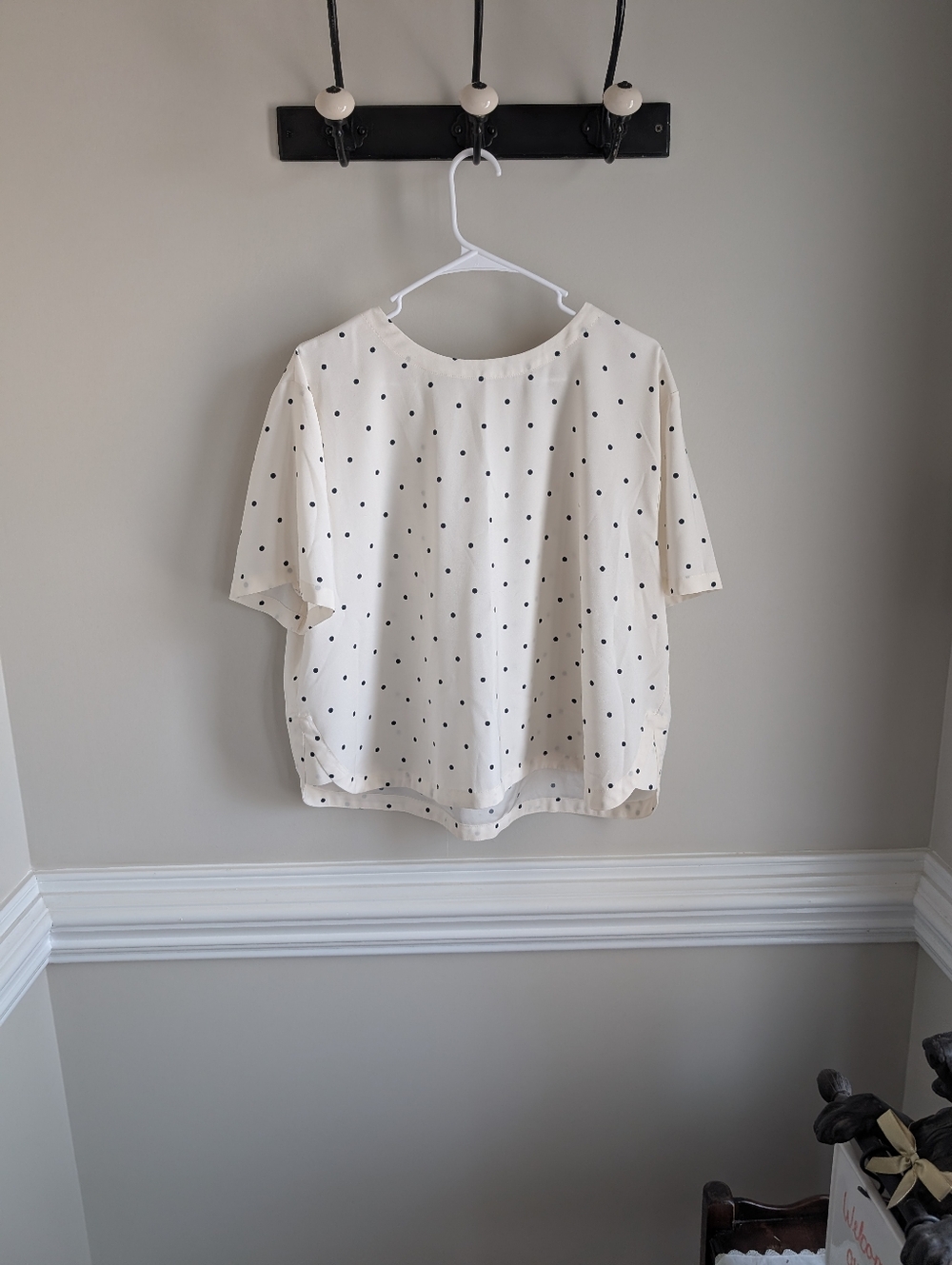 Black And White Polk A Dot Blouse